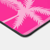 トロピカルヤシモダンの木ピンクあなたの名前を追加 デスクマット (コーナー)
