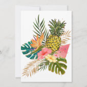 トロピカルユニコーンプールパーティー誕生日 招待状 (裏面)