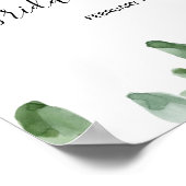 トロピカルユーカリブライダルシャワー歓迎 ポスター (角)