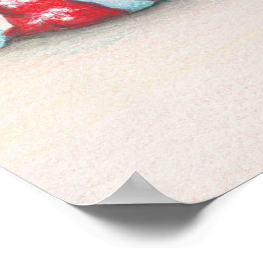 トロピカルヨガのポスターは横に広がったデザインで、つま先を上に。 ポスター (角)