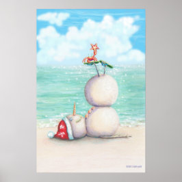 トロピカルヨガのポスターは横に広がったデザインで、つま先を上に。 ポスター