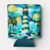 トロピカルライトハウスパームツリーズコースト航海の 缶クーラー (裏面)