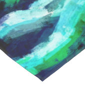 トロピカルライトハウス&パームツリーズグリーンブルーティール(緑がかった色) テーブルクロス (アングル)