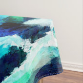 トロピカルライトハウス&パームツリーズグリーンブルーティール(緑がかった色) テーブルクロス (インサイチュ)