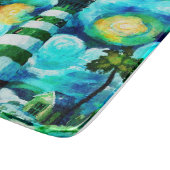 トロピカルライトハウス&パームツリーズ印象派 カッティングボード (角)