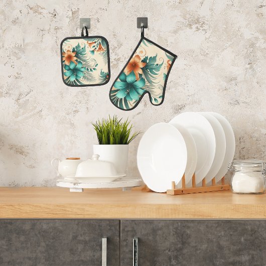 トロピカルライト 鍋つかみ&鍋敷きセット