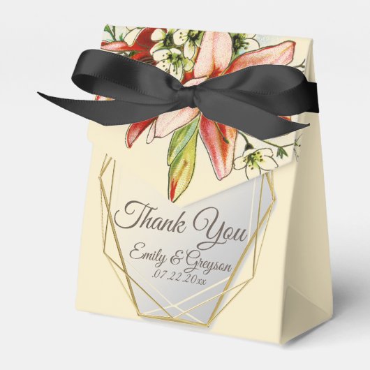 トロピカルライリーの幾何学的な結婚枠 フェイバーボックス (正面サイド)