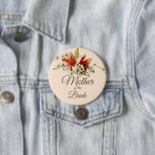 トロピカルライリーの幾何学的な結婚枠 缶バッジ (インサイチュ)