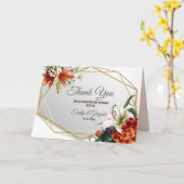 トロピカルライリー付き幾何学模様 カード (黄色い花)