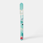 トロピカルラグーンとさくらんぼの花_電話ケース iPhoneケース (左側面)