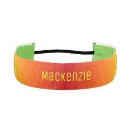 トロピカルラスタビブと名前インイエロー文字 アスレチックヘッドバンド