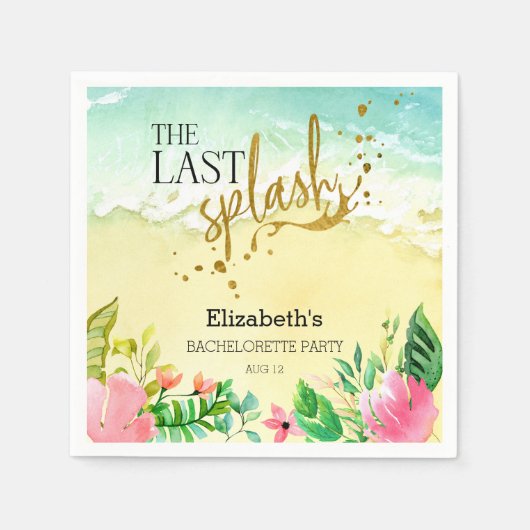 トロピカルラストスプラッシュ独身最後の夜🌴 スタンダードカクテルナプキン (正面)