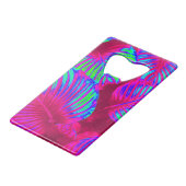 トロピカルラッシュマゼンタ葉 クレジットカード栓抜き (正面アングル)