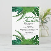 トロピカルラブは空気の緑のブライダルシャワー 招待状 (スタンド正面)