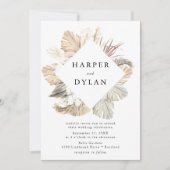 トロピカルラブウォーターカラー結婚フローラ 招待状 (正面)