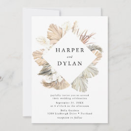 トロピカルラブウォーターカラー結婚フローラ 招待状