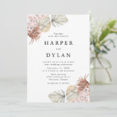 トロピカルラブウォーターカラー結婚フローラ 招待状 (スタンド正面)