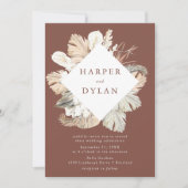 トロピカルラブウォーターカラー結婚フローラ 招待状 (正面)