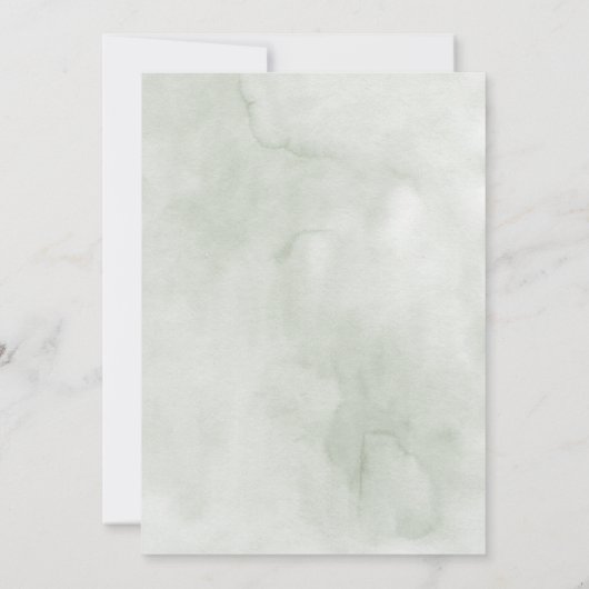 トロピカルラブウォーターカラー結婚フローラ 招待状 (裏面)