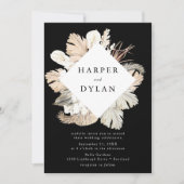 トロピカルラブウォーターカラー結婚フローラ 招待状 (正面)