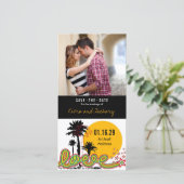 トロピカルラブサマーパームツリーズレトロモダン写真 セーブザデート (スタンド正面)