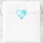 トロピカルラブサンキューハート型ステッカー ハートシール (バッグ)