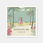 トロピカルラブストーリー結婚夏 スタンダードカクテルナプキン (正面)