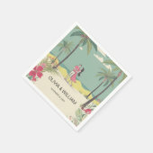 トロピカルラブストーリー結婚夏 スタンダードカクテルナプキン (角)