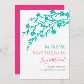 トロピカルラブSave the Date Card セーブザデート (正面/裏面)