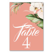 トロピカルランとパームオンサンゴ テーブルナンバー (裏面)