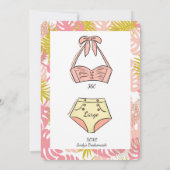 トロピカルランジェリーシャワーブライドルブロネット 招待状 (裏面)