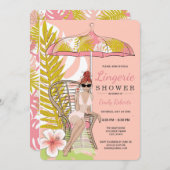 トロピカルランジェリーシャワー 赤毛の花嫁 招待状 (正面/裏面)