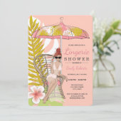 トロピカルランジェリーシャワー 赤毛の花嫁 招待状 (スタンド正面)