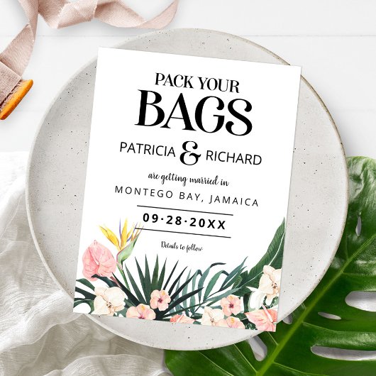 トロピカルリゾートウェディング・保存日 ポストカード