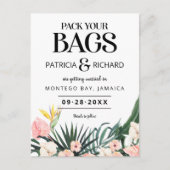 トロピカルリゾートウェディング・保存日 ポストカード (正面)