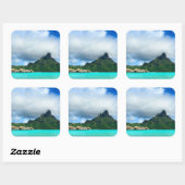 トロピカルリゾートオンボラボラスクエアステッカー スクエアシール (シート)