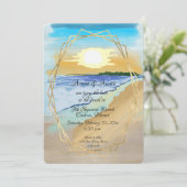 トロピカルリゾートビーチウォーターカラー 招待状 (スタンド正面)