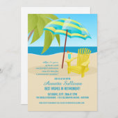 トロピカルリタイアメントパーティの招待状 招待状 (正面/裏面)