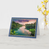 トロピカルリバーマンズ誕生日カード カード (黄色い花)