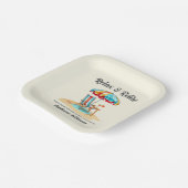 トロピカルリラックスカクテルビーチ椅子とリタイア ペーパープレート (傾斜あり)