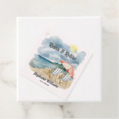 トロピカルリラックスビーチチェアをテーマにしたパーティー フェイバータグ (インサイチュ)