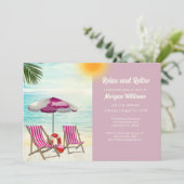 トロピカルリラックスビーチ椅子の引退と退職 招待状 (スタンド正面)