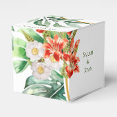 トロピカルリングや輪結婚式の引き出物ボックス フェイバーボックス (正面サイド)