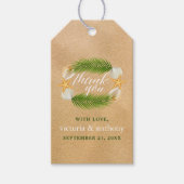 トロピカルリースサンディビーチ結婚式サンキュー ギフトタグ (正面)