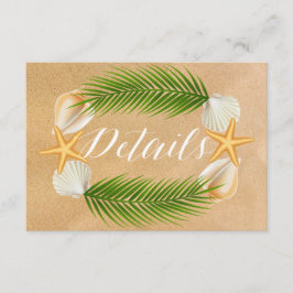 トロピカルリースサンディビーチ結婚式詳細 エンクロージャーカード