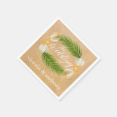 トロピカルリースサンディビーチ結婚式 スタンダードカクテルナプキン (角)