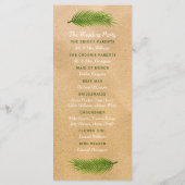 トロピカルリースサンディビーチ結婚式 プログラム (裏面)