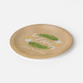 トロピカルリースサンディビーチ結婚式 ペーパープレート (アングル)