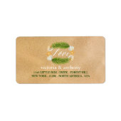 トロピカルリースサンディビーチ結婚式 ラベル (正面)