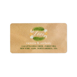 トロピカルリースサンディビーチ結婚式 ラベル